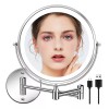 Eamoil Espejo Maquillaje Tocador Con Luz Recargable Aumento 1x/10x