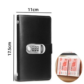 Piggy Bank, Envelope Savings, 6.9 x 4.3 inches (17.5 x 11 cm), File Binder Bills, Holds 100 Bills, 1 Million Yen Savings Challenge, Money Sorting, Key Included, Hidden Safe, Saving File, Piggy Book