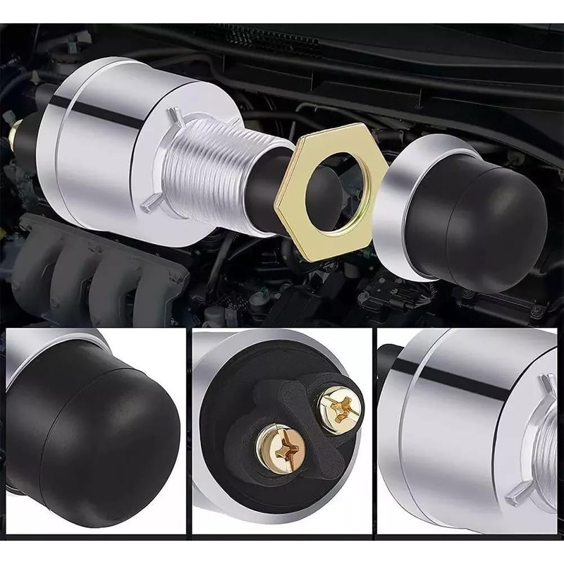 2 Pcs Push Button Engine Starter Switch 12V 50A Aluminium