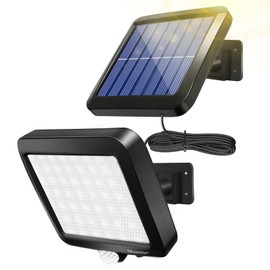 Solar Wall Lights Outdoor with Motion Sensor, 56 LEDs Ultra Bright IP65 Waterproof Separable Solar Porch Light, 16.4 ft Cord Security Light for Patio Yard Deck Garage Driveway Porch Fence