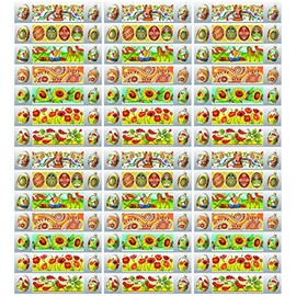 Ukrainian Easter Egg Wraps for 42 Hen Eggs, 7 Designs, Pysanky Eggs Heat Shrink Sleeves,#20