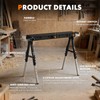OLBRUS Heavy Duty Folding Sawhorse 2 Pack, Portable Metal Saw