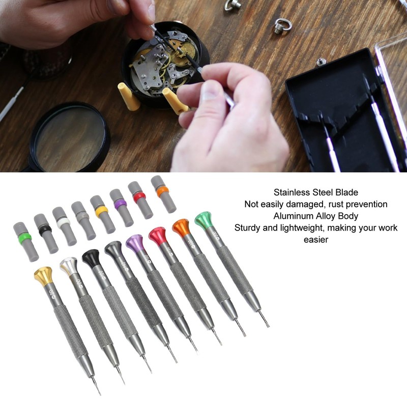 8 Piece Watch Screwdriver Set for Precise Slot Screwdriver, Watch