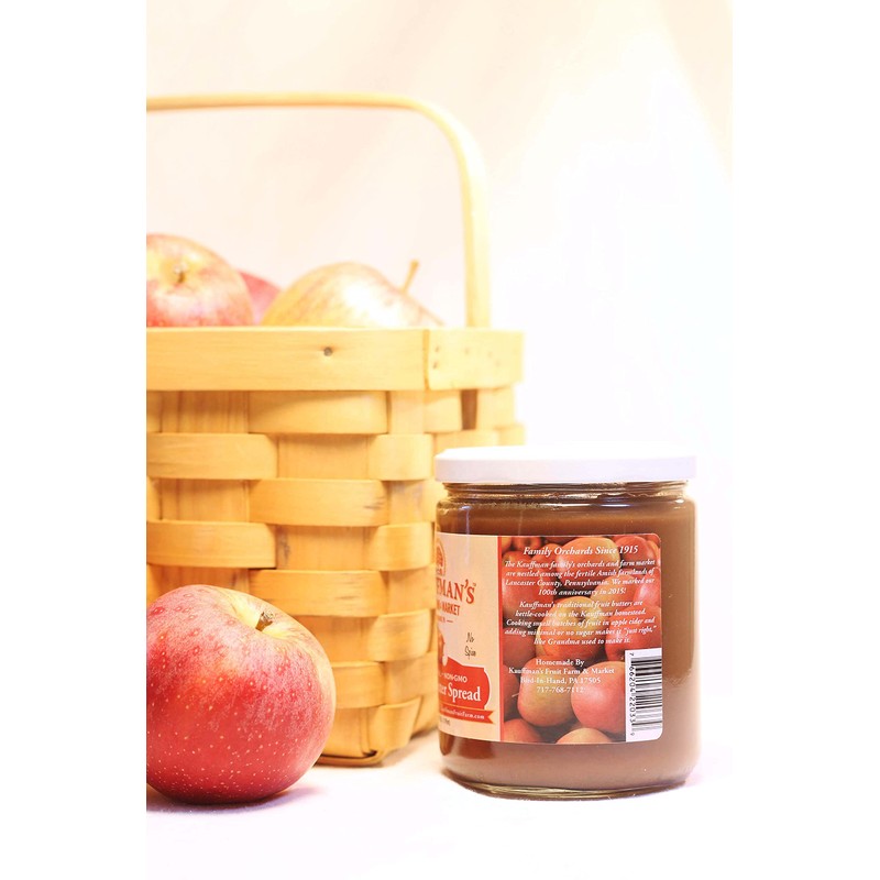 Kauffman's Fruit Farm Homemade Apple Butter Spread, Plain, 17 Oz.