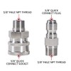 4500PSI Ball Valve Kit Switch with 3/8Inch Quick Plug Connector