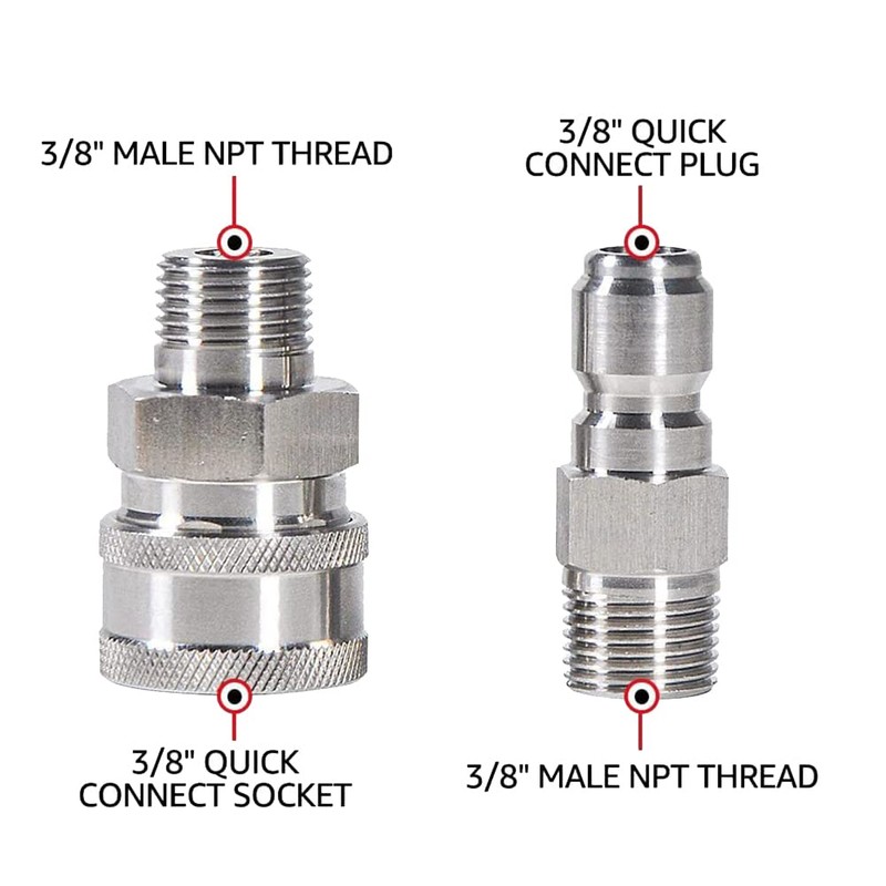 4500PSI Ball Valve Kit Switch with 3/8Inch Quick Plug Connector