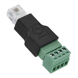 VBESTLIFE RJ11 Male Connector, Ethernet Connector RJ11 6P4C Male to 4 Pin Screw Terminal Connector