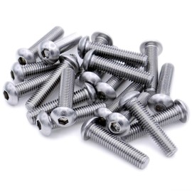 M8 (8mm x 12mm) Hex Socket Button Machine Screw (Bolt) - Stainless Steel (A2) (Pack of 20)