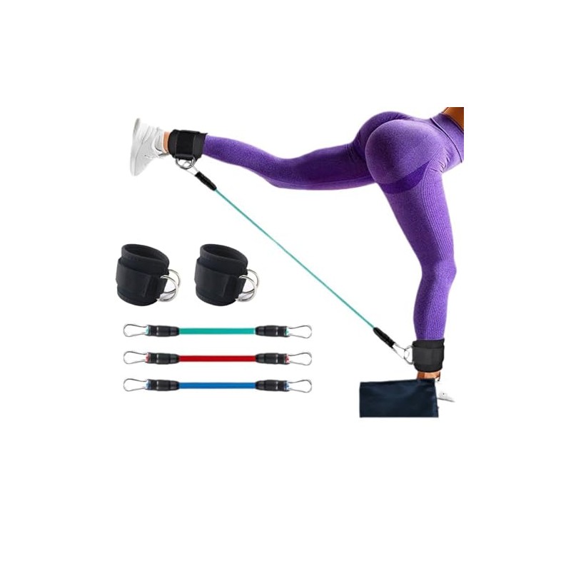Ankle Resistance Bands with Cuffs, Ankle Bands for Working Out,