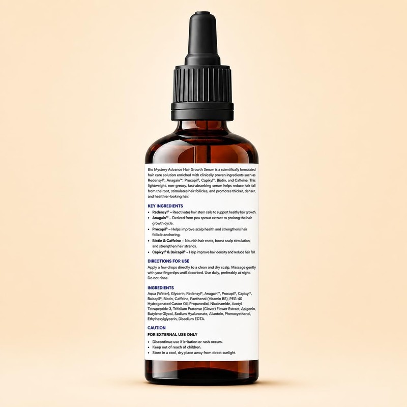 Sérum Crecimiento Cabello Bio Mystery BMAHGS60 – 3% Redensyl, 4%