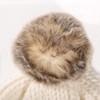 Aran Traditions Warm Winter Cable Knit Faux Fur Bobble Beanie