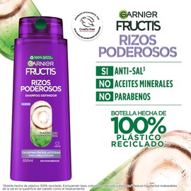 Garnier Fructis Shampoo Rizos Poderosos, 650 ml, 0.71 kilograms, 1 unidad, 1
