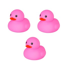 Carocak Small Ducks Scooping Mini Ducks with Whistles, Yellow, Cute, Piyopiyo, Duck, Yellow, Small Toy, Funny, Safe, Water Play, Bath, Kids, Adults, Yellow Duck (Pink/Set of 3)
