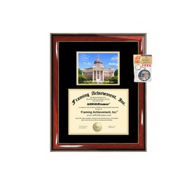 University of Southern Mississippi Diploma Frame USM Graduation Degree Frame Campus Picture Double Matted College Campus Photo Graduation Certificate Collegiate Gift Plaque Framing