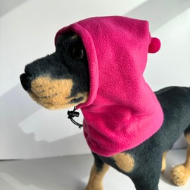 BT Bear Dog Hats Soft Warm Fleece Soothing Dog Ears Windproof Quiet Ears for Puppy Small Dogs Hot Pink S