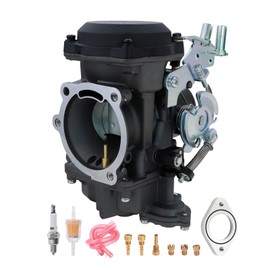 SVKZGFZ CV40 Carburetor & Intake Manifold (Silver), for HD Sportster XL 883 1200 Softail Touring Dyna FXR Road King CV 40MM Carb 27412-99 27421-99C