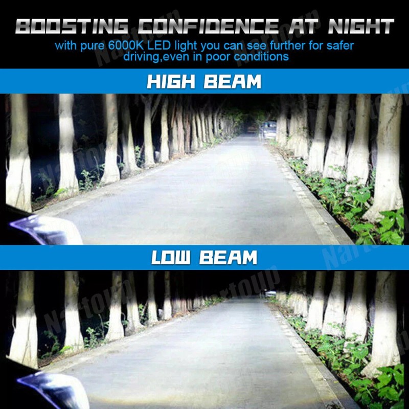 Nartoup LED Bulb H7 Headlight High Low Beam Conversion Kit