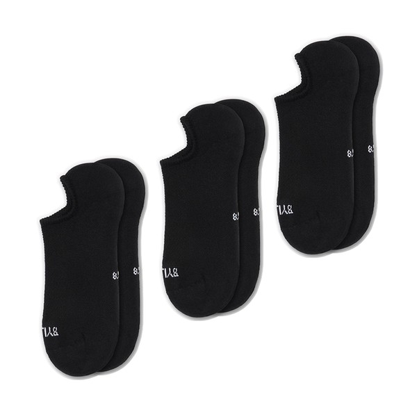 BYLT No Show Sock Pack Men's_Black_10.5-12