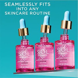 SOL by Jergens, Deeper by the Drop Self Tanning Drops, agua de bronceado, para agregar a cremas, sueros y aceites para un bronceado personalizado, para brillo durante todo el año, 1 oz