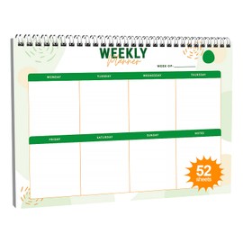 Weekly Planner Notebook, To Do List Notepad with 52 Undated Sheets 6.9"×9.8" - Weekly Organizer for Women & Man, Work, Study, and Daily Life, B5-LG