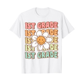 Groovy 1st Grade Back To School First Day of First Grade T-Shirt