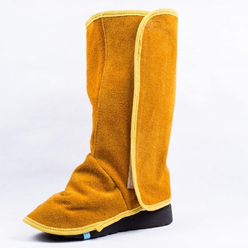 Uadme Welder Shoe Protector, 1 Pair Leather Welding Spats Flame