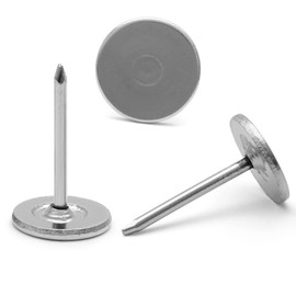 Jiozermi 100 Pcs Silver Flat Head Thumb Tacks, 0.43'' Upholstery Tacks Upholstery Nails Furniture Nails Sofa Nail Push Pins for Furniture and DIY Decorative