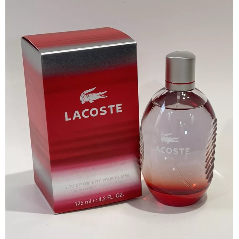 Lacoste Red 4.2oz Edt Spray For Men New In Box