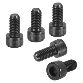 DTGN M8-1.25x16 Socket Head Cap Screws Bolts - 25Pack - Good for Road Bicycle, Mountain Bike, Auto, Motorcycle - Carbon Steel Hex Head Metric Screws, Black