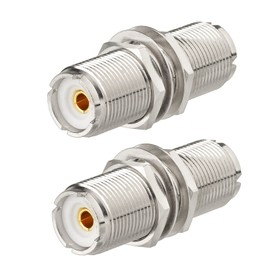 Eightwood 2pcs SO239 Adapter UHF Female to Female Jack Bulkhead RF Connector