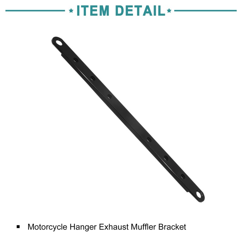 ACROPIX Exhaust Muffler Mounting Hardware Adjustable Motorcycle Hanger Universal Black