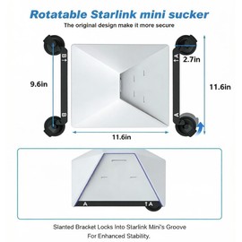 Starlink Mini Mount,4 Strong Suction Cup,for Car, Windows, Sunroofs,RVs