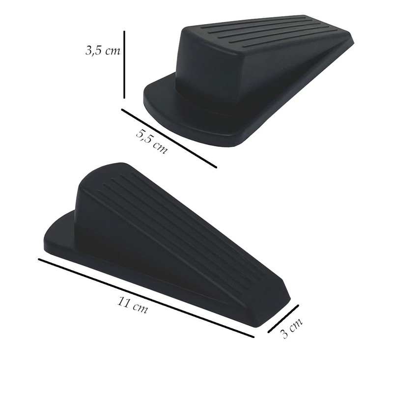 Double Pack Door Stops Made of Real Rubber - Door