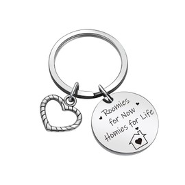ZQEOU Roomie Gift College Graduation Keychain Roommates Keychain Homies Keychain Chum Jewelry Apartment Roomie Keychain College Roommate Keychain Roomie Keychain