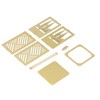 Metal Pen Holder Multifunctional Easy Assembly Glossy Golden Surface Plating