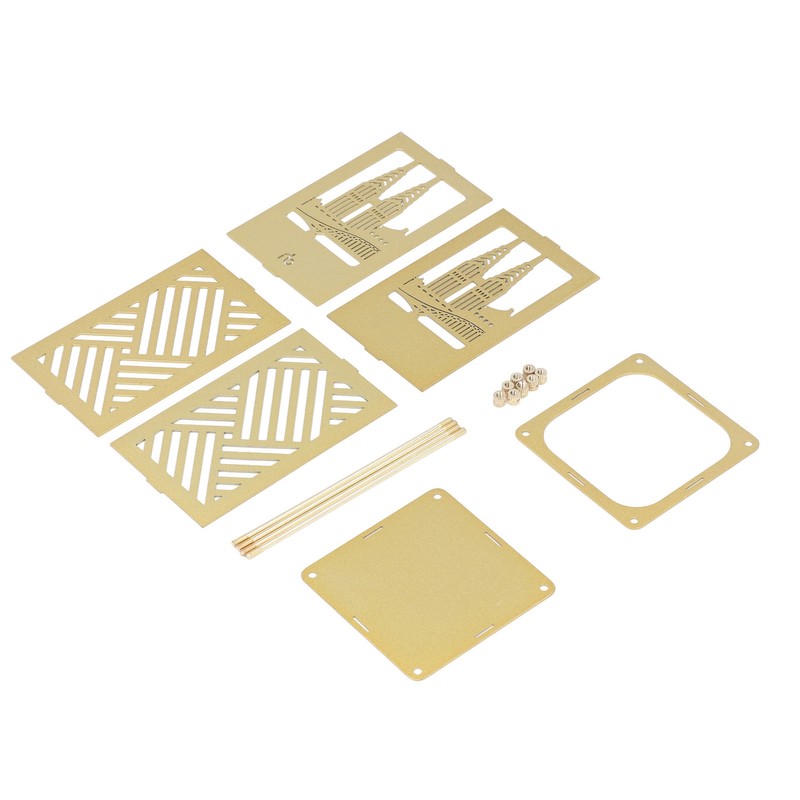 Metal Pen Holder Multifunctional Easy Assembly Glossy Golden Surface Plating
