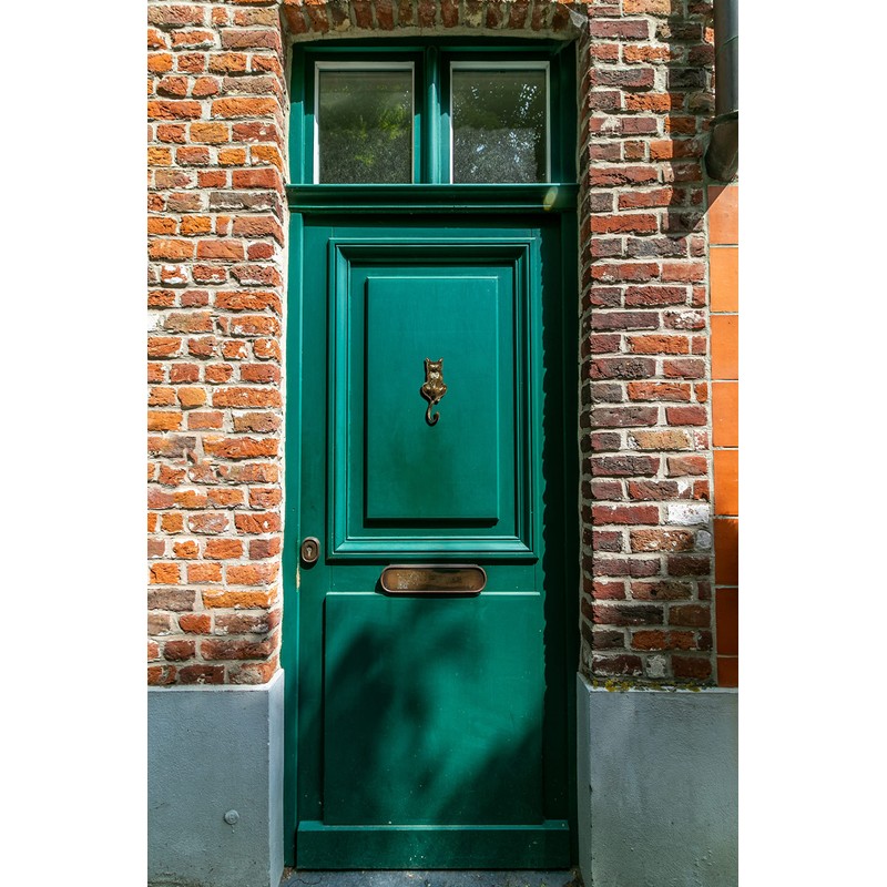 Anatolica Cat Door Knocker Solid Brass 6.11 inches (Polished Brass)