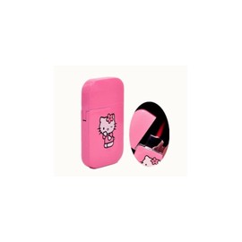 NIVEK Pink Glitter Kitty Pink Flame Pocket Lighter KT Cat Refillable Kawaii Y2K Aesthetic Windproof Flame