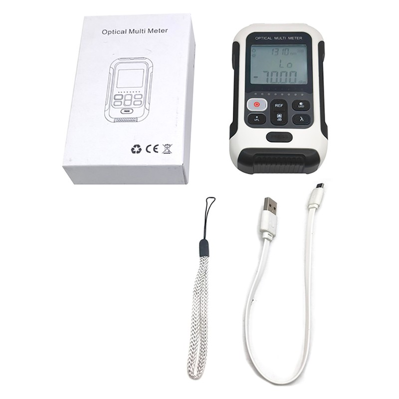 Optical Fiber Power Meter Portable 4 in 1 Digital Rechargeable