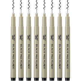 Mr. Pen- Drawing Pens for Artists, 0.45mm, 8 Pack, Black Artist pens, Micro Pens for Drawing, Ink Pens for Drawing, Sketch Pens, Micro Pen, Fineliner Pens, Bible Journaling Pens, Fine Point