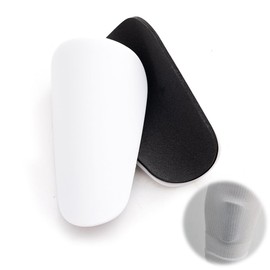Shin Pads, Football Mini Shin Pads, 10 x 6 cm, Small Shin Pads, Small Lightweight Shin Pads, Children's Football, for Teenagers and Adults, Protective Equipment, White