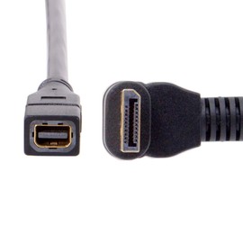 chenyang DisplayPort to Mini DisplayPort Cable Mini DP DisplayPort Female to DP DisplayPort Male 90 Degree Down Angled Cable
