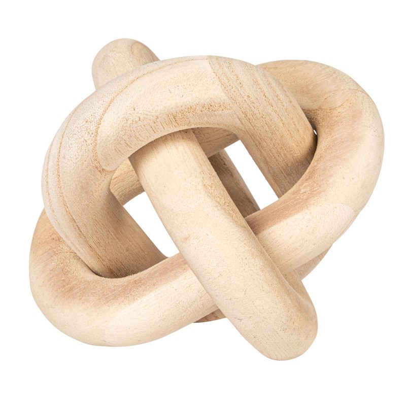 Bloomingville Rustic Pine Wood Chain Link Decor, Natural