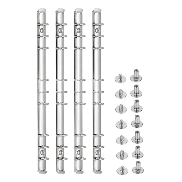PATIKIL B5 9-Hole Ring Binder Mechanisms, 4 Set Binder Spines