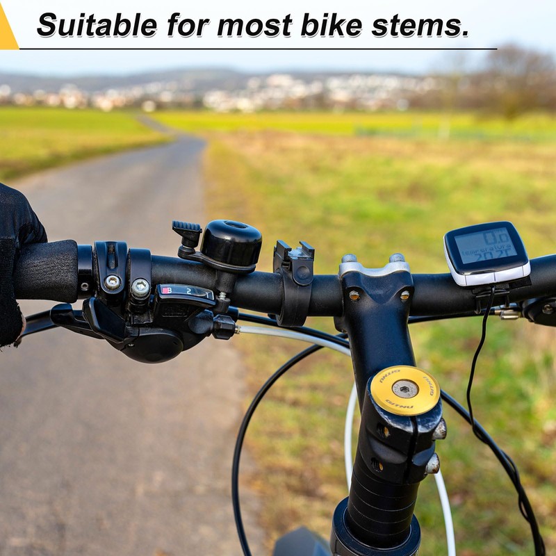 sourcing map 1-1/4 Headset Stem Top Cap Aluminum Alloy Bicycle
