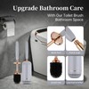Toilet Brush and Holder Set, Toilet Bowl Brush with Long