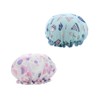 TOVINANNA 2pcs Woman Shower Caps Bath Bonnet Waterproof Shower Caps