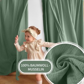iLuane House Bed Canopy Decoration - 3 Pieces Bed Canopy House Bed Set, 100% Cotton Muslin Curtain - House Bed Decoration for Girls and Boys - Fabric Canopy House Bed for 90 x 200 cm and 120 x 200 cm
