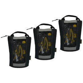 MELOTOUGH Zipper Tool Pouch Zipper Bag -Fastener Bag with Mesh Window and Hanging Grommets (3, Grey)