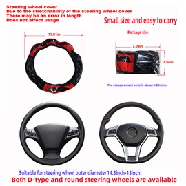KHGUZ Car Steering Wheel Cover, Carbon Fiber Leather Vehicle Steer Wheel Protector for 14.5-15 Inch, Elastic Non-Slip Automotive Interior Accessories, Universal for SUV, Sedan, Truck (White)
